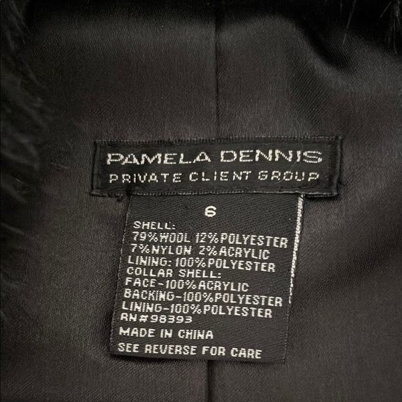 Pamela Dennis Women's Black Faux Fur Collar Jacket - Picture 2 of 5